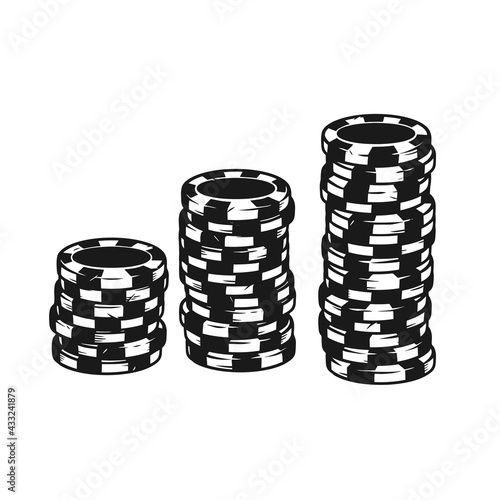 Casino chips stacks template