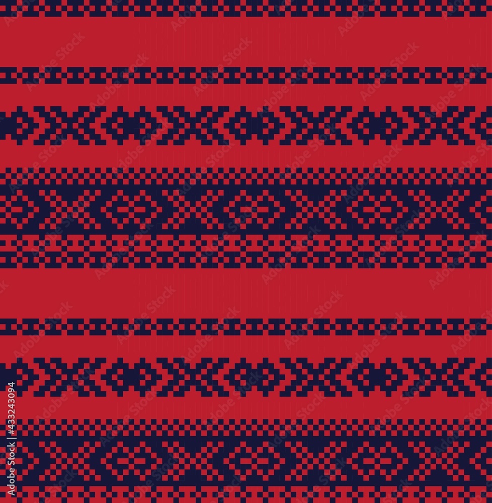 Christmas Fair Isle Seamless Pattern Background