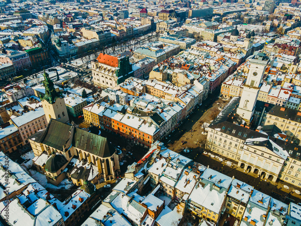 City of Lviv. Ukraine. Aerial view.