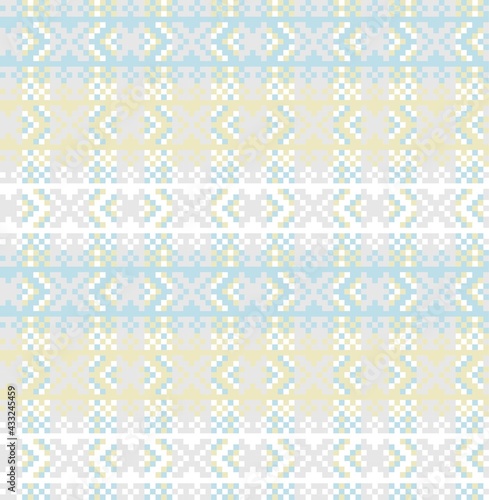 Pastel Christmas Fair Isle Seamless Pattern Background