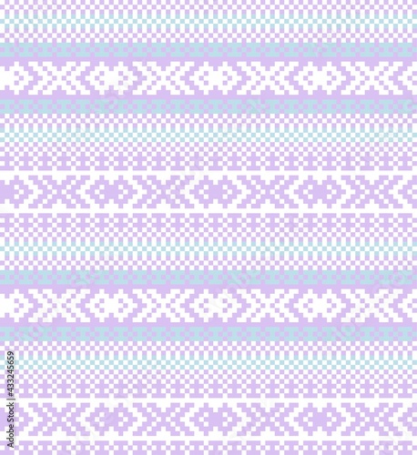 Pastel Christmas Fair Isle Seamless Pattern Background
