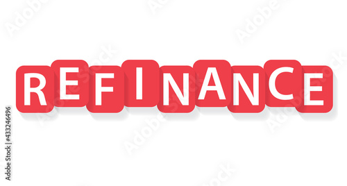 refinance word concept- vector illustration