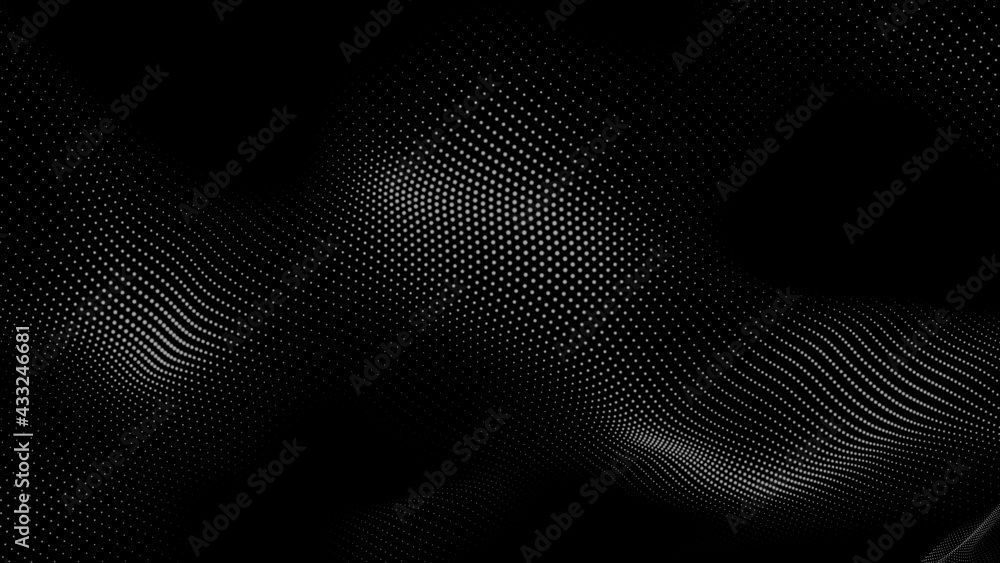Dot white black wave technology texture background. Abstract big data digital concept. 3d rendering. Dot white black wave technology texture background. Abstract big data digital concept. 3d rendering.