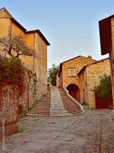 view of the old medieval village of Labro in the city of Rieti  Lazio  Italy