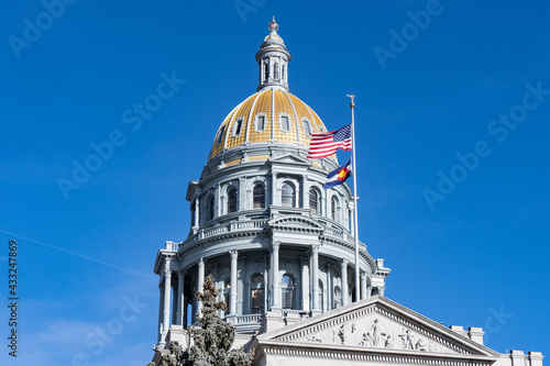 Dome of the Colorado State Capitol Building in Denver