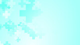 Abstract medical health blue cross pattern background.