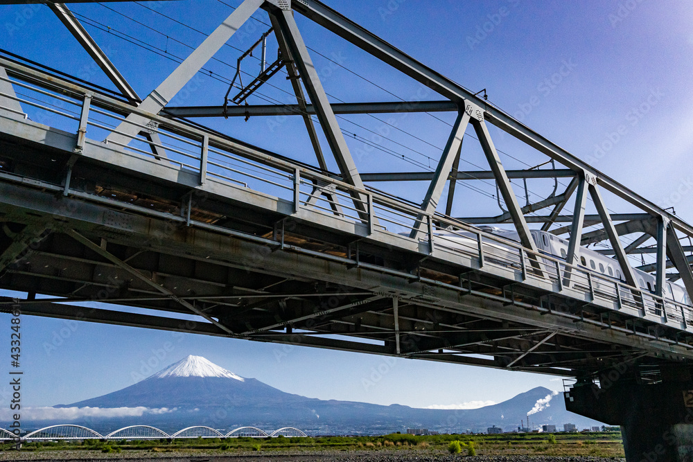 富士山と列車 (日本 - 静岡 - 富士山)

