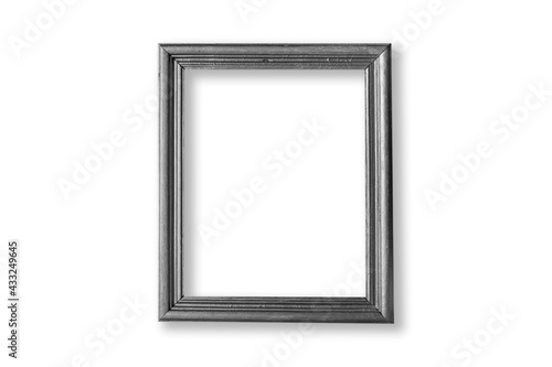 one silver frame on a wall