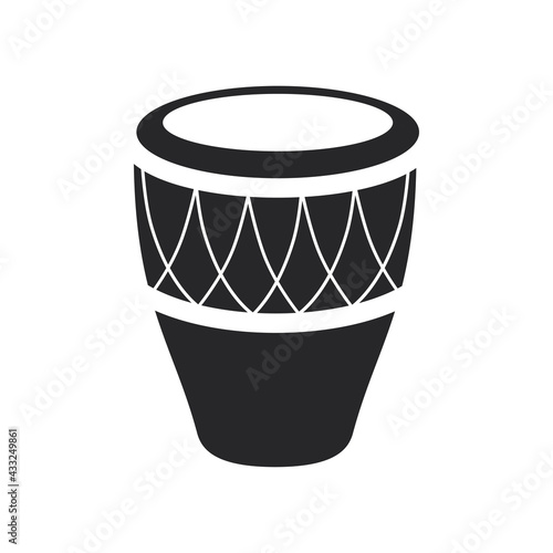 Leinwand Poster Black filled Conga drum