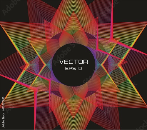 Colorful spectrum design of stars. Vector illustration. EPS10. photo