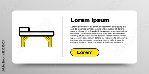 Line Massage table icon isolated on white background. Colorful outline concept. Vector