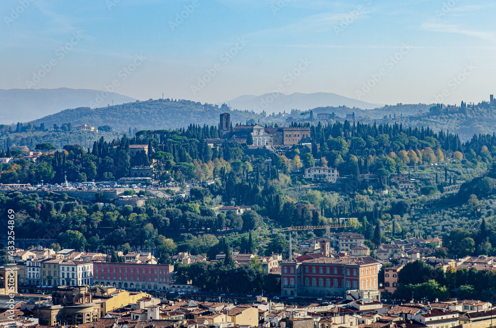 view of the city of town umbria country, florence