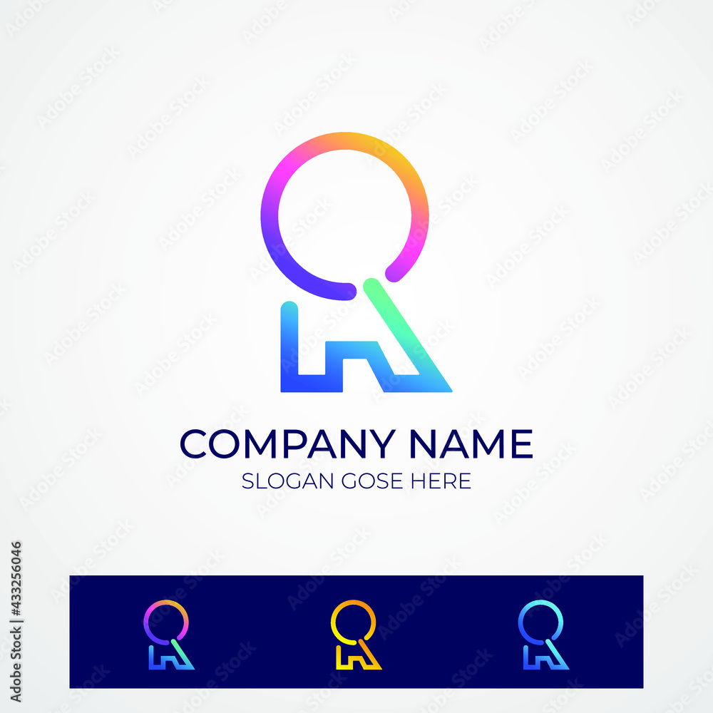 Modern abstract R logo । colorful r letter mark Modern abstract R logo । colorful r letter mark