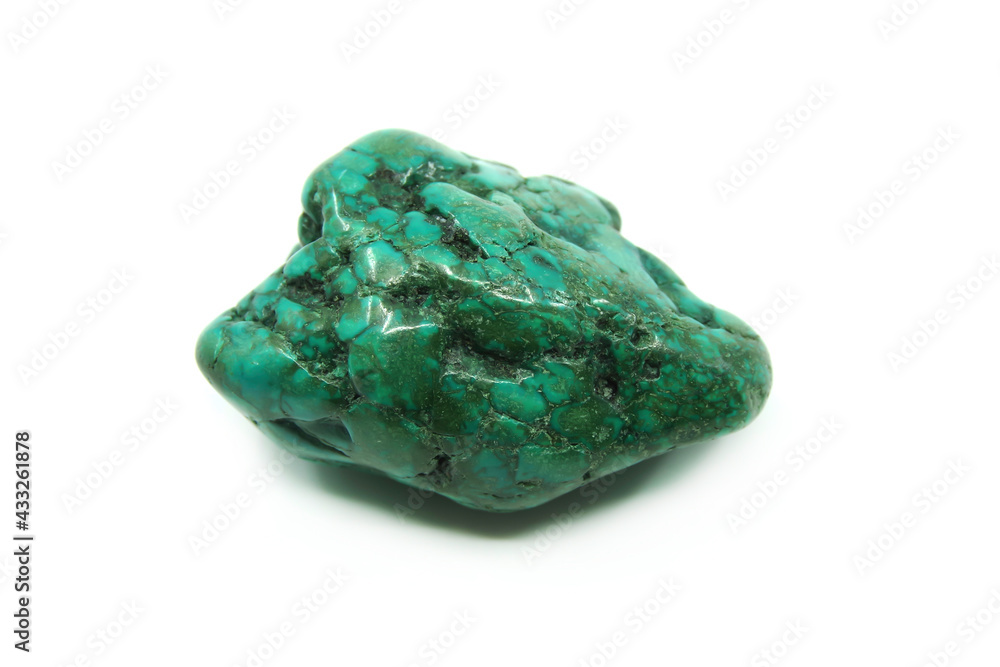 Raw turquoise isolated on white background. Closeup Raw turquoise isolated on white background. Closeup