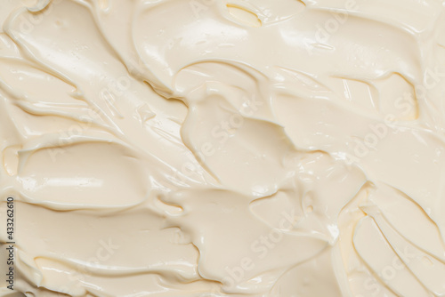 White whipped cream texture.