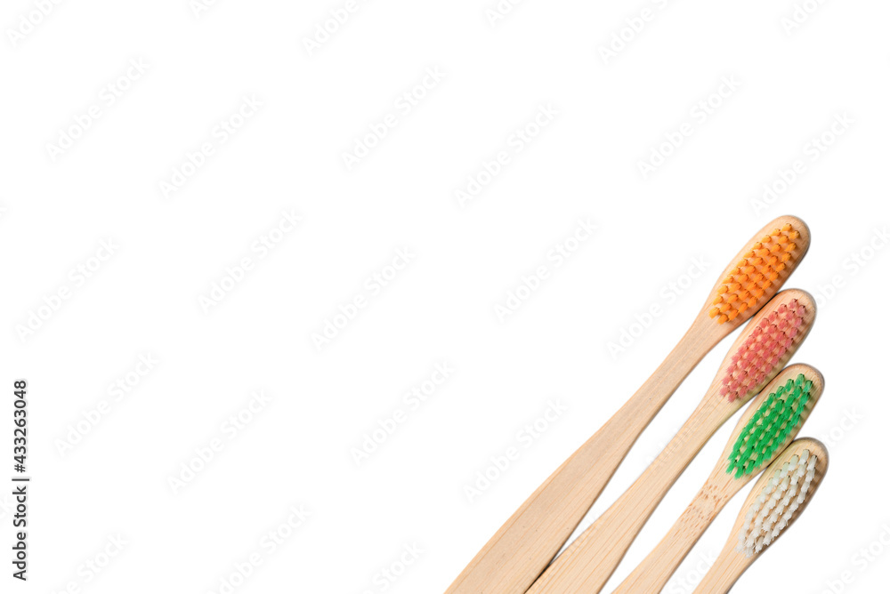 Bamboo toothbrush isolated on a white background. Bamboo toothbrush isolated on a white background.