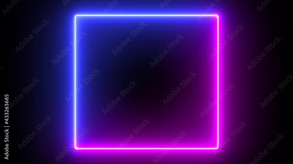 Neon glow color flowing square background Neon glow color flowing square background