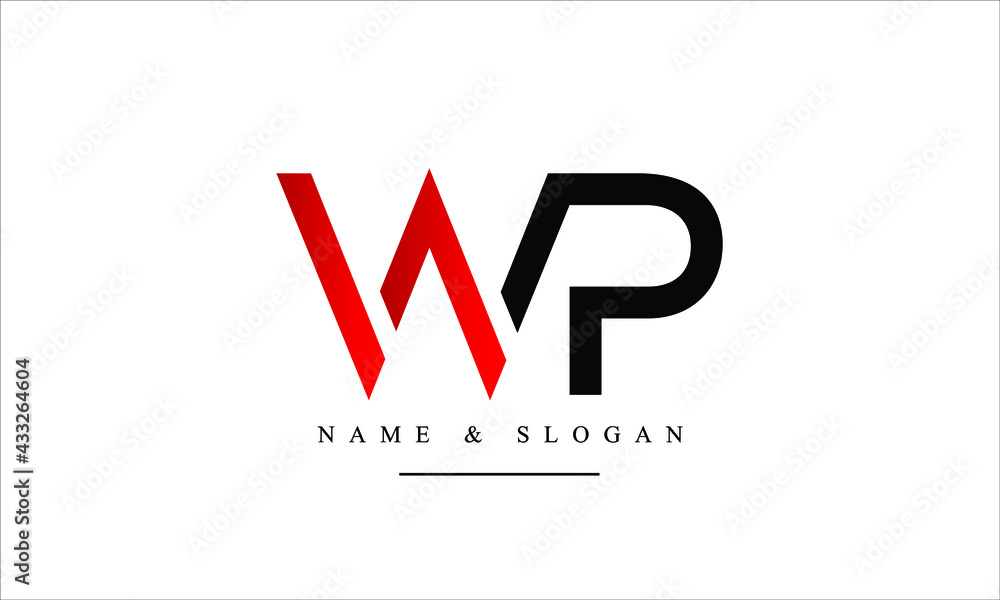 PW, WP, P, W abstract letters logo monogram Stock Vector | Adobe Stock