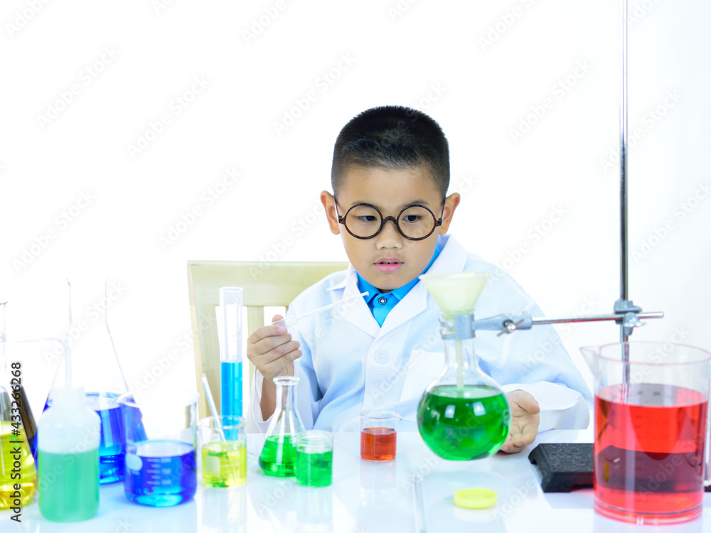 Young Asian scientist working in research laboratory Young Asian scientist working in research laboratory