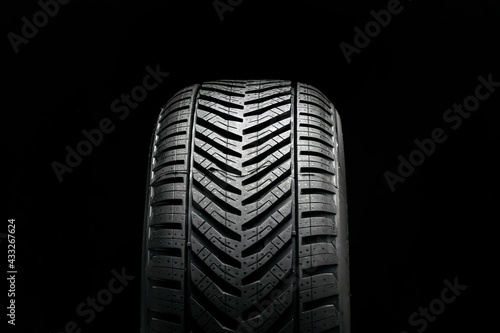 summer directional tires, wheel tread front view photo