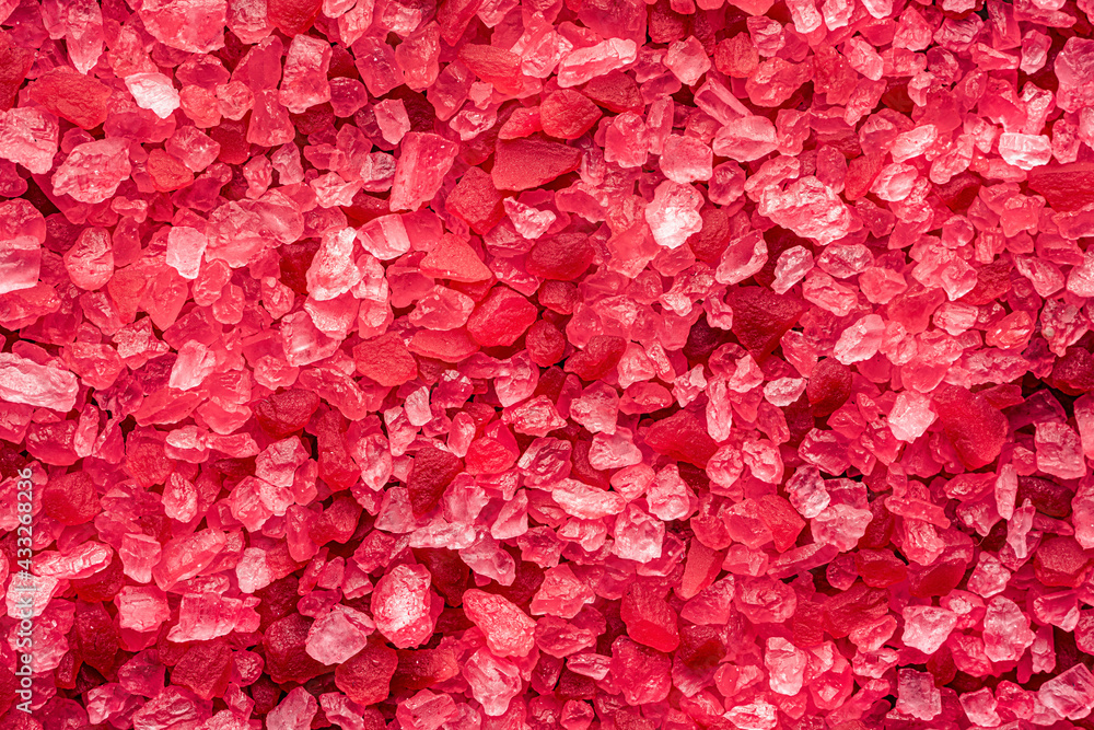 Fototapeta premium background red crystals, abstract background sea salt