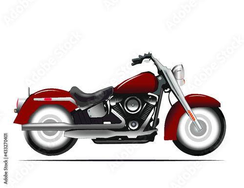Moto estilo Harley (editable) para uso personal o para empresas. 