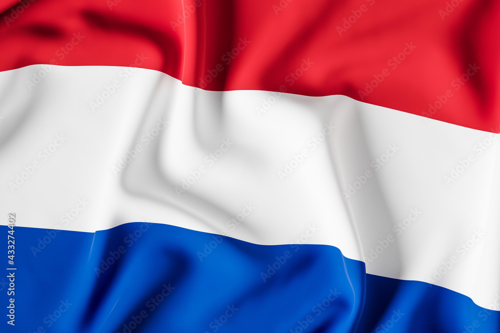 netherlands flag. 3d illustration