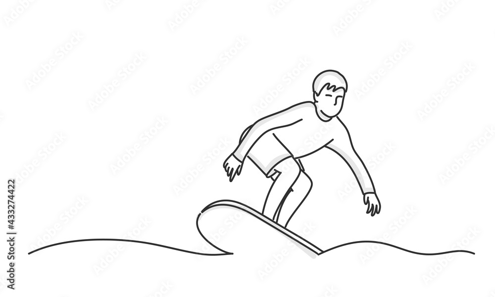 Sporty young man rides a wave. Sporty young man rides a wave.