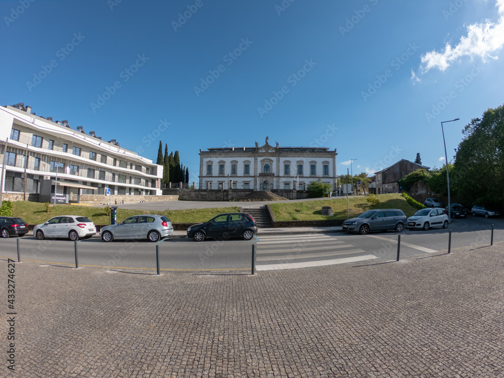 Viseu, Portugal - May 8, 2021: The magnificent Pousada de Viseu.Built on the site of the 19th century Sao Teotonio Hospital.