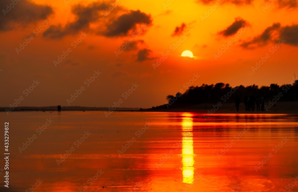 sunset in sea beach 