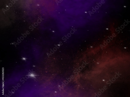 Stars in space. The illustration is used as a background for the astronomy concept.