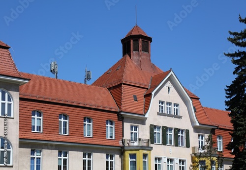 Knurow town in Poland. Municipal hospital building.