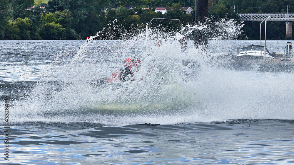 Obraz premium motor boat on the water