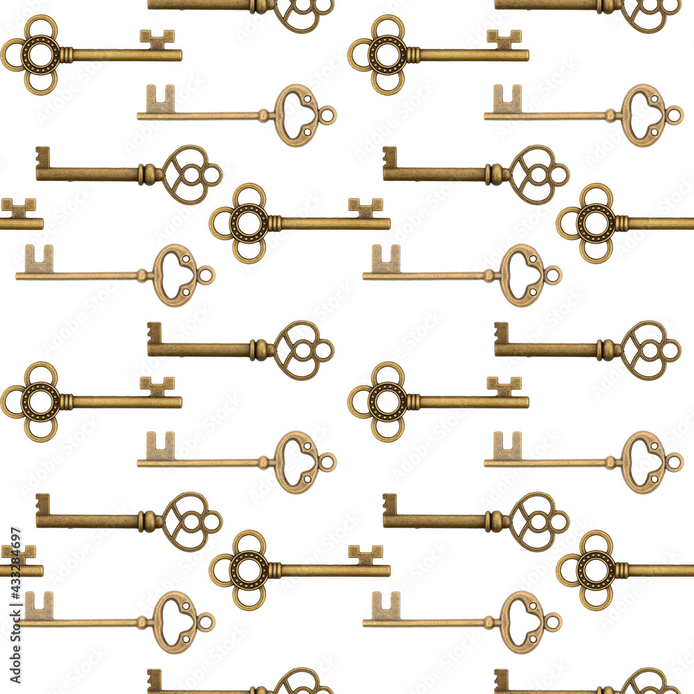 Gold keys background that is seamless Gold keys background that is seamless