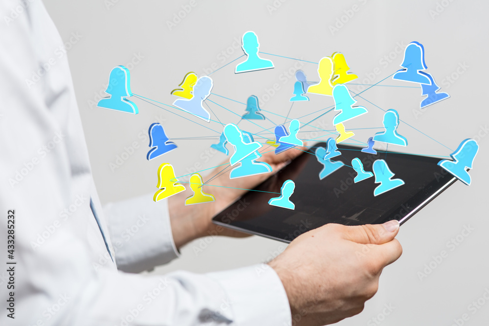 conference team work connection digital concept