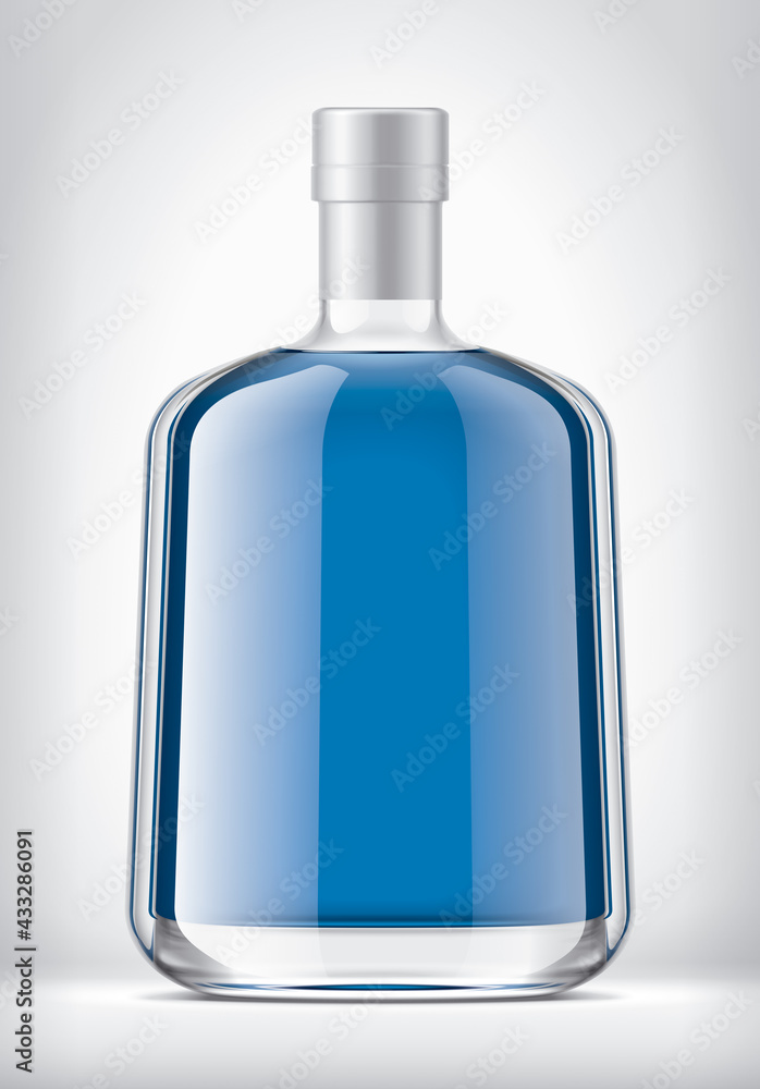 Glass Bottle with Cork on background. Glass Bottle with Cork on background.