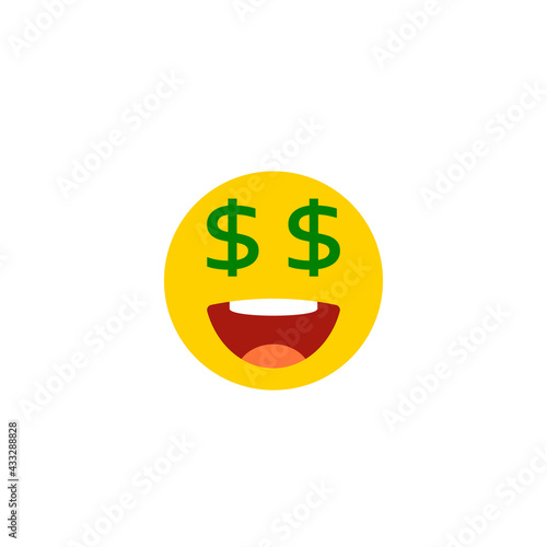 Money emoji icon. Clipart image isolated on white background