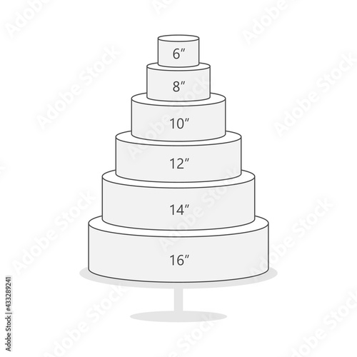Round cake serving sizes outline icon. Clipart image isolated on white background