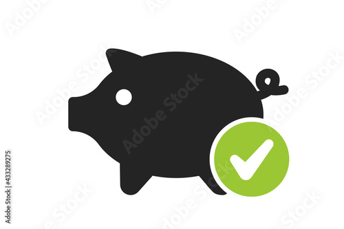 Budget friendly icon. Clipart image isolated on white background
