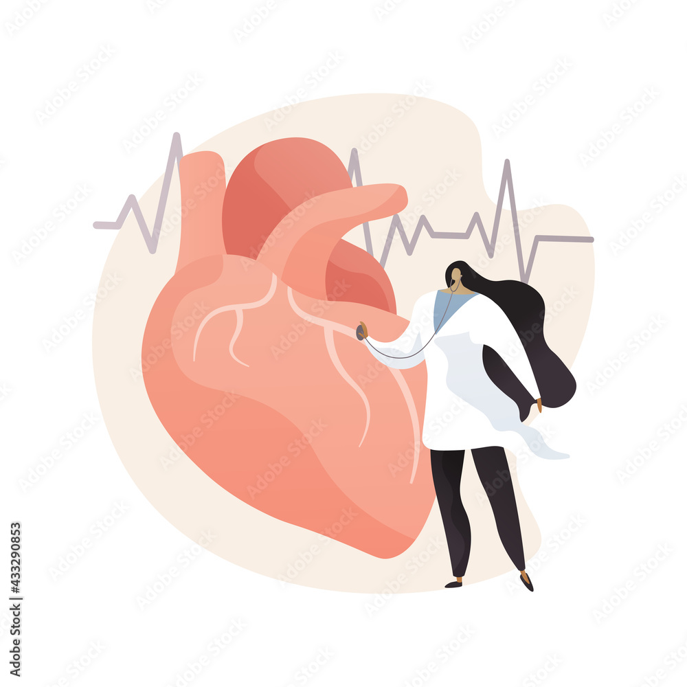 Obraz premium Hearing screening abstract concept vector illustration.