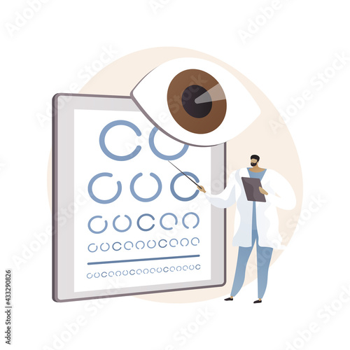 Vision screening abstract concept vector illustration.