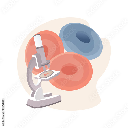 Anemia screening abstract concept vector illustration.