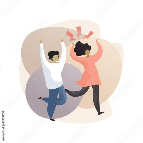 Attention deficit hyperactivity disorder abstract concept vector illustration.