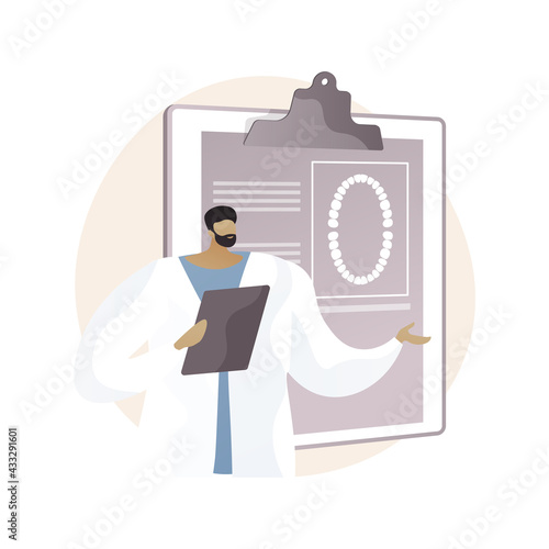 Private dentistry abstract concept vector illustration.