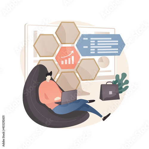 Business incubator abstract concept vector illustration.