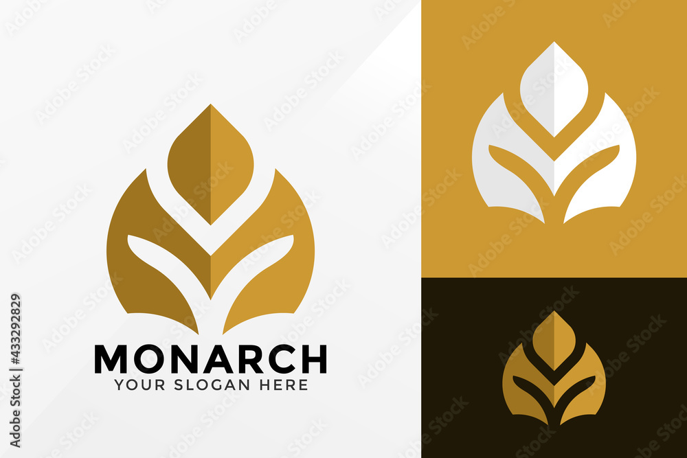 Luxury Letter M Monarch Logo Design, Brand Identity logos vector, modern logo, Logo Designs Vector Illustration Template Luxury Letter M Monarch Logo Design, Brand Identity logos vector, modern logo, Logo Designs Vector Illustration Template