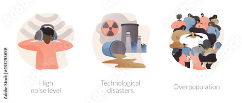 Human factors abstract concept vector illustrations.