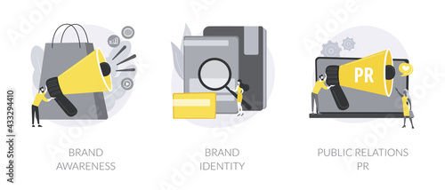 Brand management abstract concept vector illustrations.