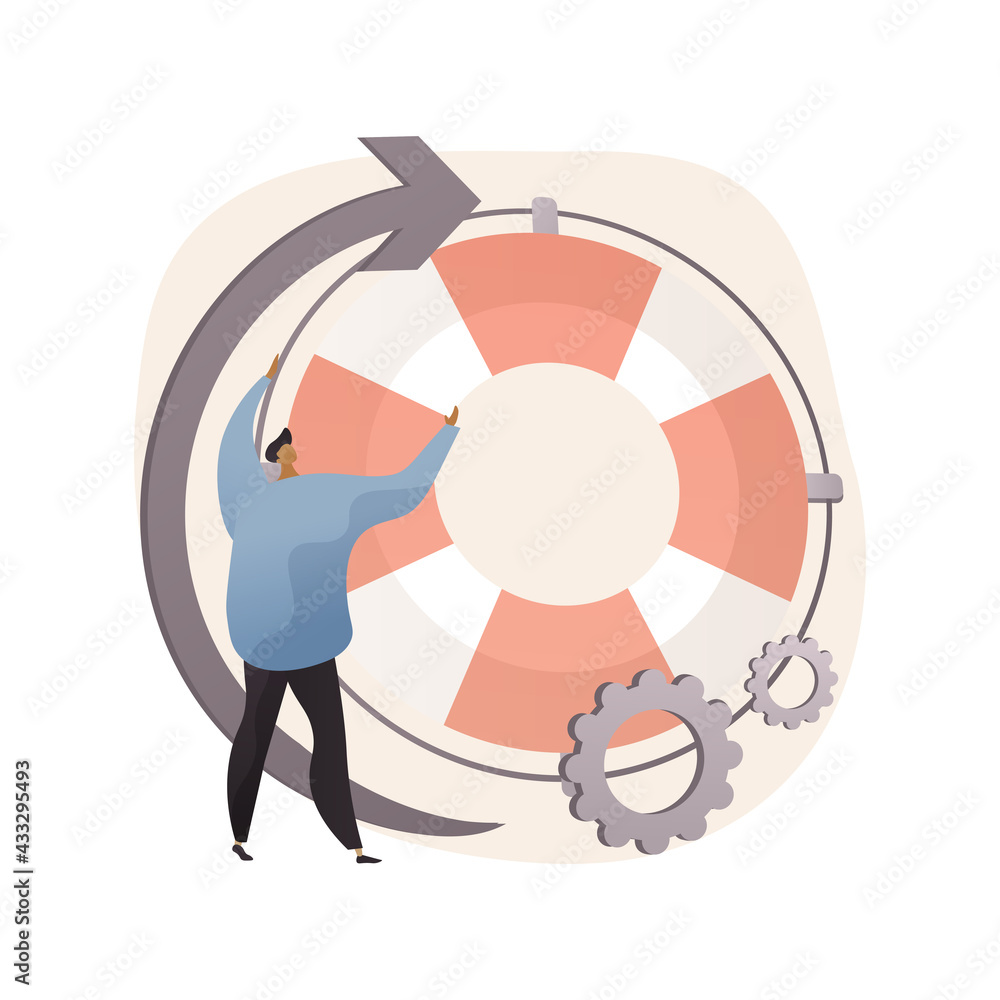 Crisis management abstract concept vector illustration.