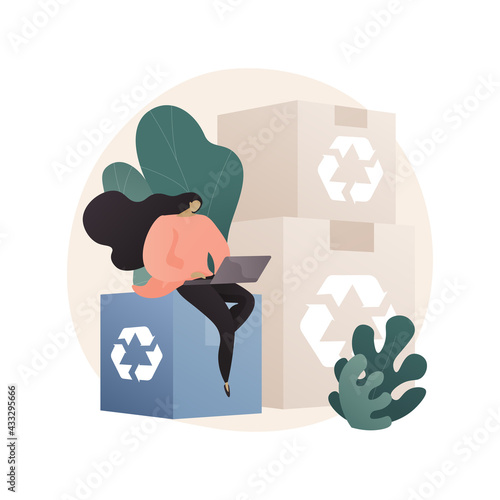 Low impact packaging abstract concept vector illustration.